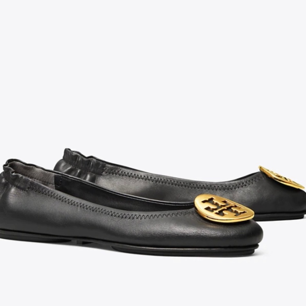 Tory Burch MINNIE TRAVEL BALLET FLAT, LEATHER